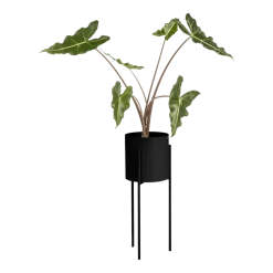 Pot à plantes en acier noir Maki - noo.ma