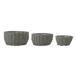 3 Pots de fleurs en polyrattan Fioria - Bloomingville