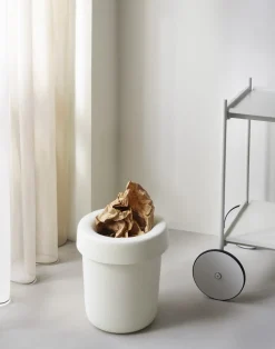 Poubelle en tissu recyclé blanc crème 31,6x36 cm Hide - Normann Copenhagen