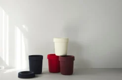 Poubelle en tissu recyclé blanc crème 31,6x36 cm Hide - Normann Copenhagen