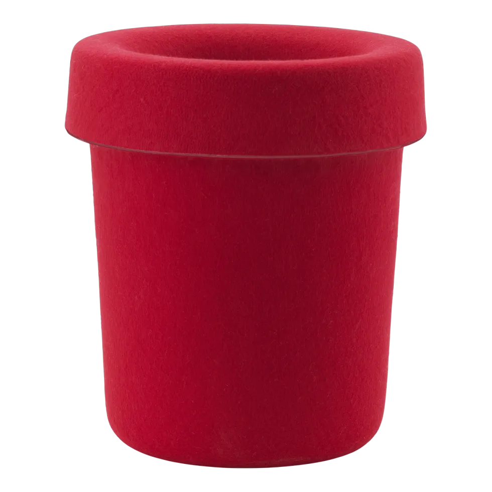 Poubelle en tissu recyclé rouge vif 31,6x36 cm Hide - Normann Copenhagen