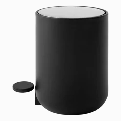 Poubelle noire à pédale 4L - Audo