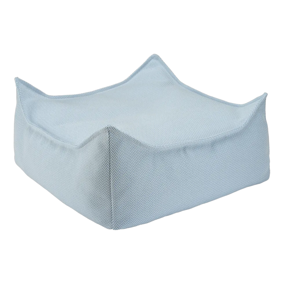 Pouf carré en oléfine azure 60 x 60 cm - Wigiwama