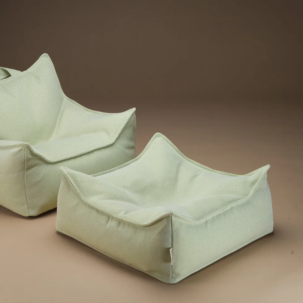Pouf carré en oléfine herba 60 x 60 cm - Wigiwama