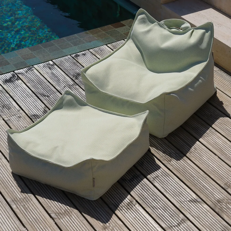 Pouf carré en oléfine herba 60 x 60 cm - Wigiwama