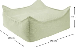 Pouf carré en oléfine herba 60 x 60 cm - Wigiwama