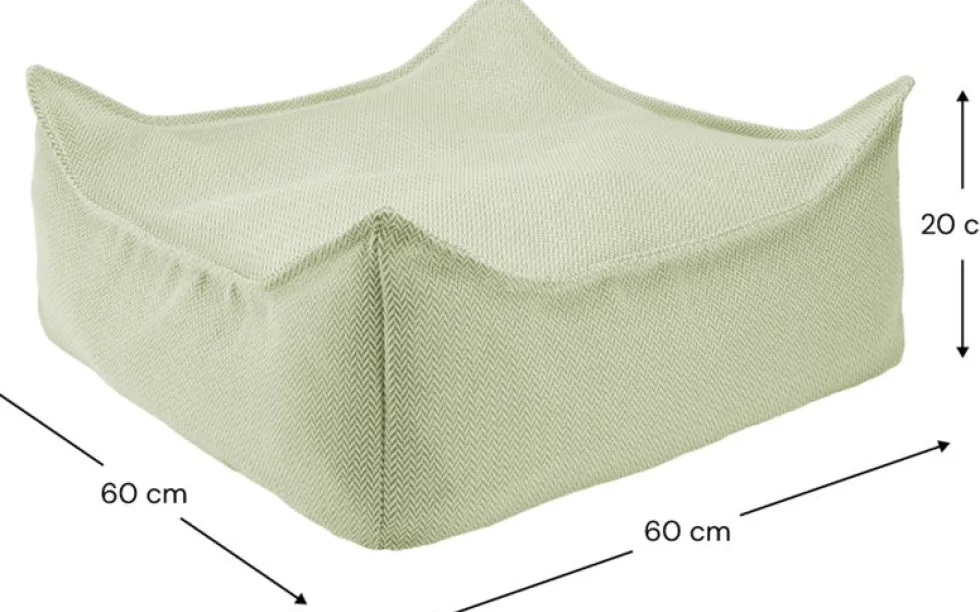 Pouf carré en oléfine herba 60 x 60 cm - Wigiwama