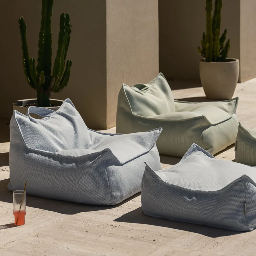 Pouf carré en oléfine herba 60 x 60 cm - Wigiwama