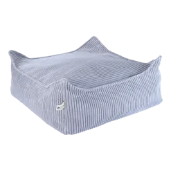 Pouf carré en velours côtelé bleu blueberry 60 x 60 cm - Wigiwama