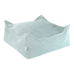 Pouf carré en velours côtelé vert menthe poivrée 60 x 60 cm - Wigiwama