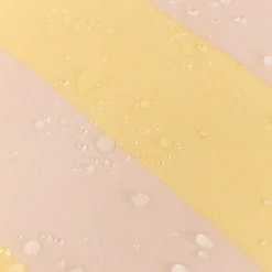 Pouf d'extérieur pour enfant en tissu déperlant à rayures jaune et rose 68 x 40 x 60 cm Vibes - Nobodinoz