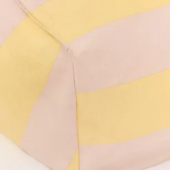 Pouf d'extérieur pour enfant en tissu déperlant à rayures jaune et rose 68 x 40 x 60 cm Vibes - Nobodinoz