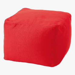 Pouf d'extérieur 50 x 50 cm rouge Archimede - Meme Design