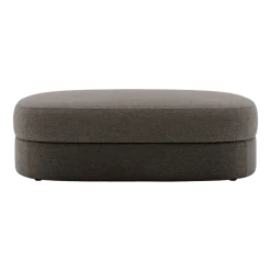 Pouf en bois et mousse dark taupe 120cm Covent - New works