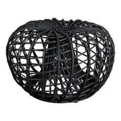 Pouf en cannage noir Nest - Cane-Line