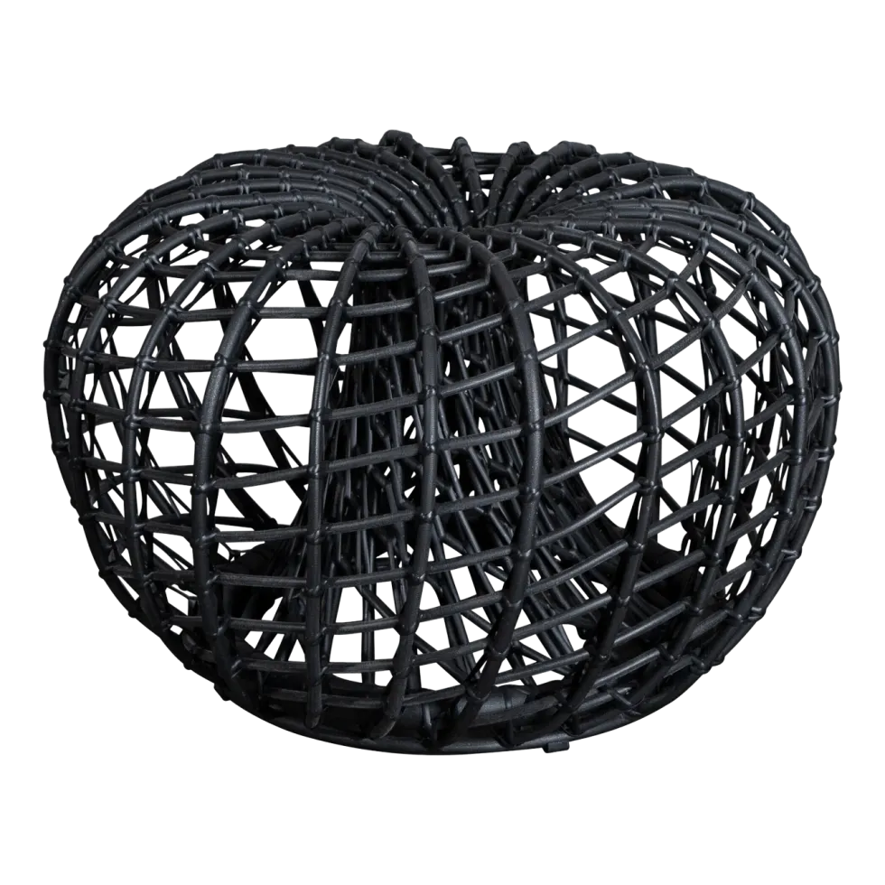 Pouf en cannage noir Nest - Cane-Line