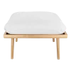 Pouf en chêne avec coussin blanc 71 x 40 cm Lounge Around - UMAGE