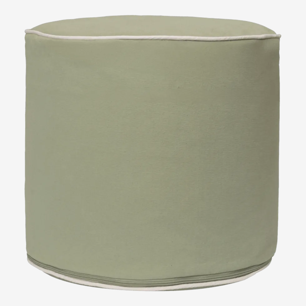 Pouf en coton organique vert pomme 34x40cm Billow - Ferm living