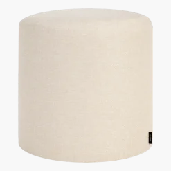 Pouf en laine beige 40 cm Folk - noo.ma