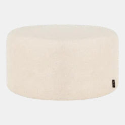 Pouf en laine beige 25 cm Folk - noo.ma