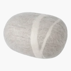 Pouf en laine beige marbré XXL Béla - myfelt