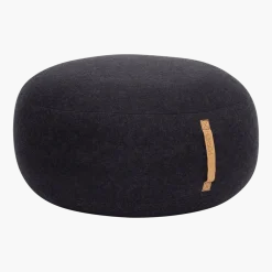 Pouf en laine gris foncé - Hübsch