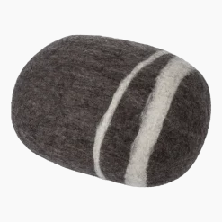 Pouf en laine marron foncé marbré M Oskar - myfelt