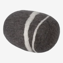Pouf en laine marron foncé marbré XXL Oskar - myfelt