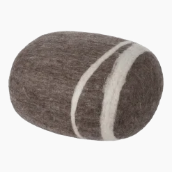 Pouf en laine marron marbré M Alwin - myfelt