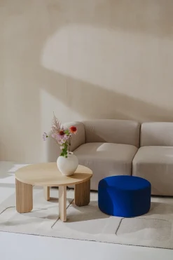 Pouf en laine vert mousse 25 cm Folk - noo.ma