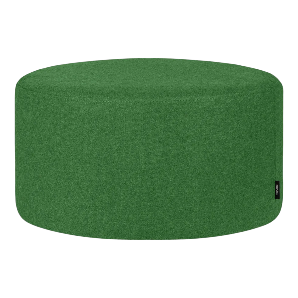 Pouf en laine vert mousse 25 cm Folk - noo.ma