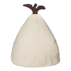 Pouf en poire en coton organique beige 55x85cm Pear - Ferm Living