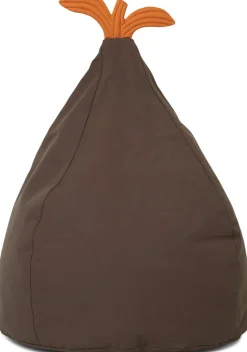 Pouf en poire en coton organique marron 55x85cm Pear - Ferm Living