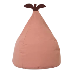 Pouf en poire en coton organique rose 55x85cm Pear - Ferm Living