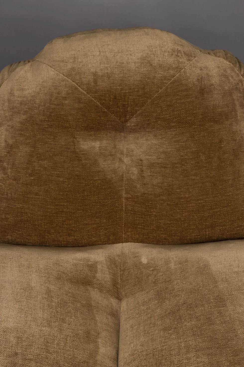 Pouf en polyester effet velours marron 120x99x78cm Tombbag - Dutchbone