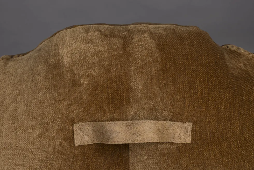 Pouf en polyester effet velours marron 120x99x78cm Tombbag - Dutchbone