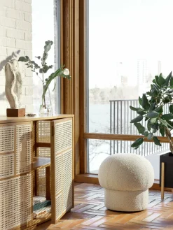 Pouf en polyester recyclé beige 50 cm Uno - Design House Stockholm