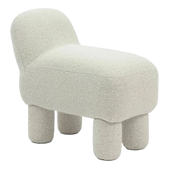 Pouf en polyester recyclé crème 59 cm Lulu - Design House Stockholm