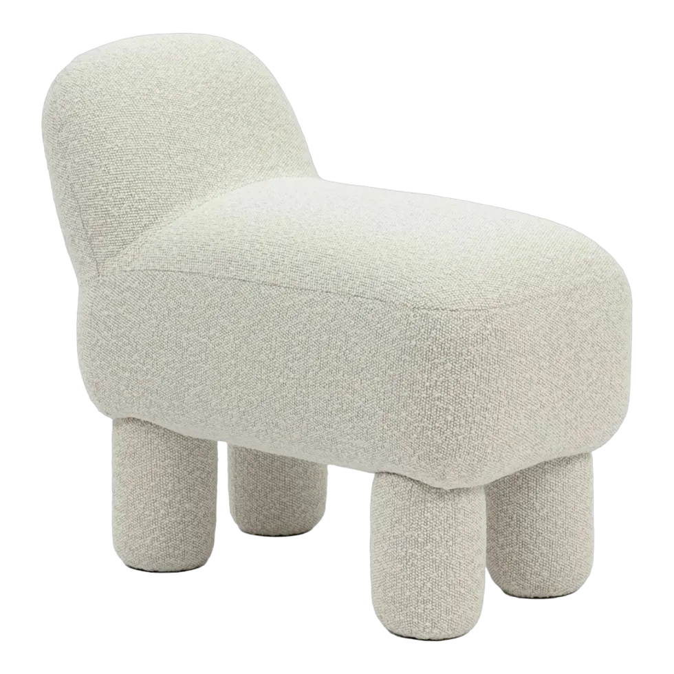 Pouf en polyester recyclé crème 59 cm Lulu - Design House Stockholm
