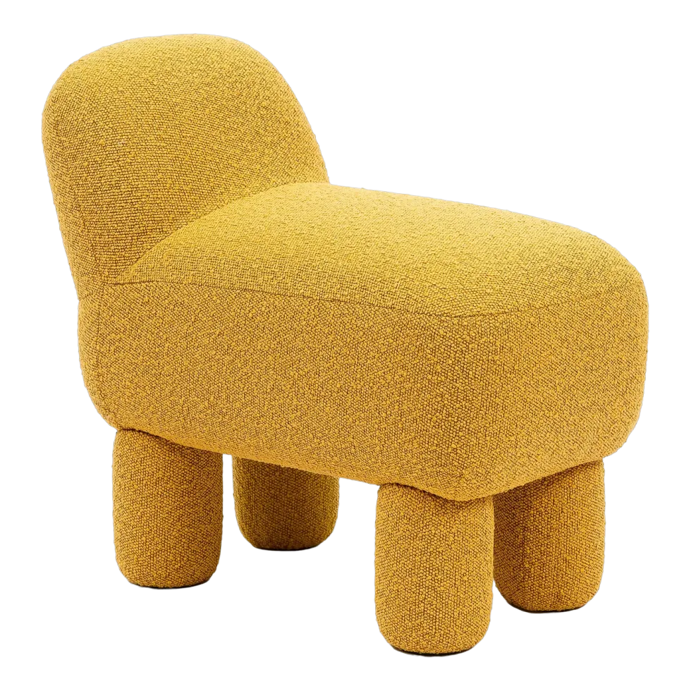 Pouf en polyester recyclé jaune 59 cm Lulu - Design House Stockholm