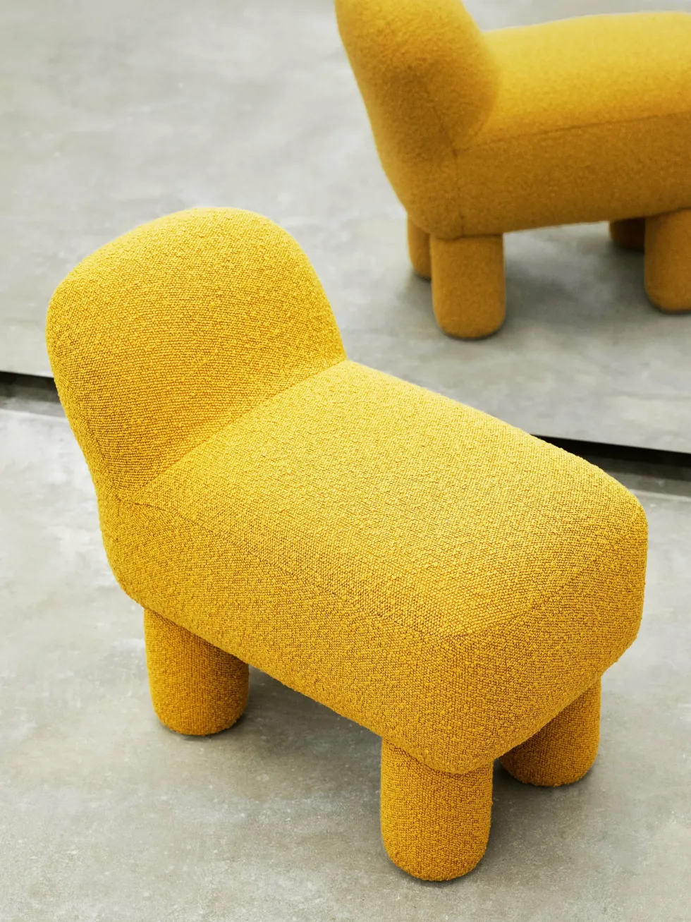 Pouf en polyester recyclé jaune 59 cm Lulu - Design House Stockholm
