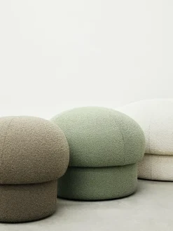 Pouf en polyester recyclé marron 50 cm Uno - Design House Stockholm