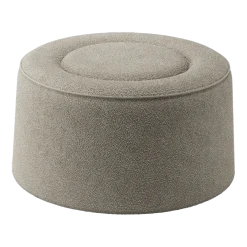 Pouf en tissu bouclé naturel 78cm Praline - Woud