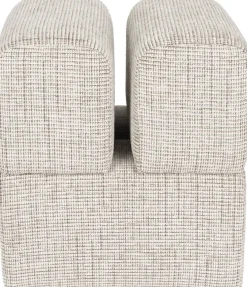 Pouf en tissu marron 40x40x45cm Ludo - The Cool Republic