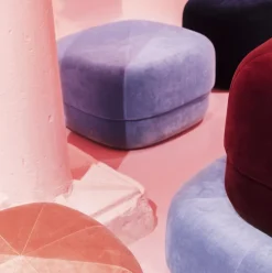 Pouf en velours 46 cm bleu foncé Circus foncé bleu - Normann Copenhagen