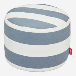 Pouf extérieur rayé bleu océan Point Outdoor - Fatboy