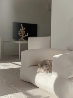 Pouf fauteuil convertible en coton gris foncé 95x90x42cm Cube - Karup Design