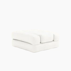 Pouf fauteuil convertible en coton natural 95x90x42cm Cube - Karup Design
