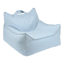 Pouf fauteuil d'extérieur en oléfine azur 80 x 70 cm - Wigiwama
