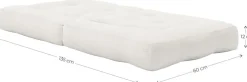 Pouf fauteuil en coton beige 60x68x24cm Mini Cube - Karup Design
